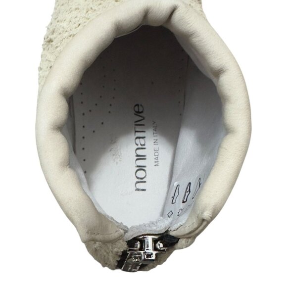 Nonnative Traveler Trainer Sneaker Boot US Size 8 Rough Italian Leather Ivory - Picture 5 of 10